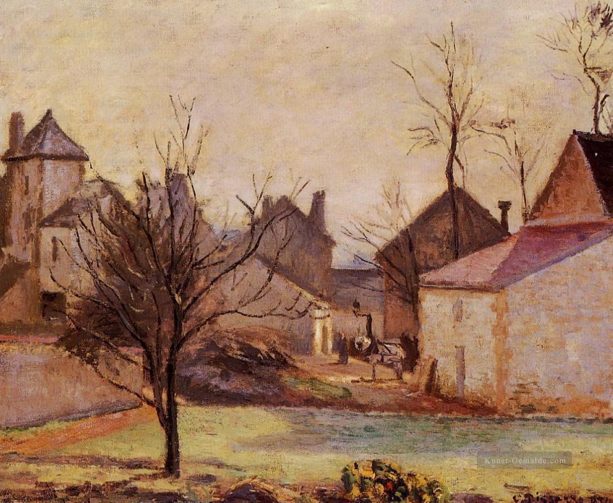 Hof in Pontoise 1874 Camille Pissarro Szenerie Ölgemälde